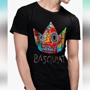 Basquat Regular-Fit Black Cotton Short-Sleeve T-Shirt Size XL NWOT